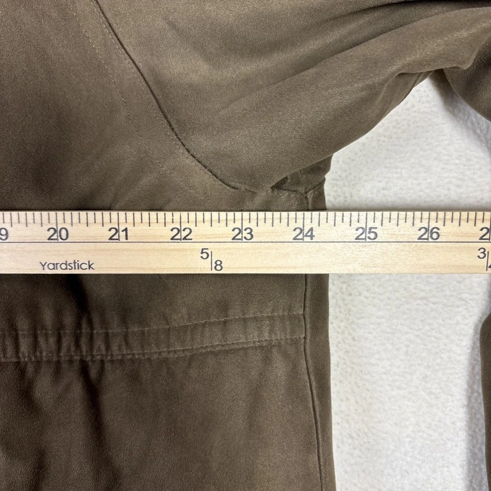 Rainforest Suede Bomber Jacket Mens‎ M Full Zip Stand Up Collar w/ Liner EUC